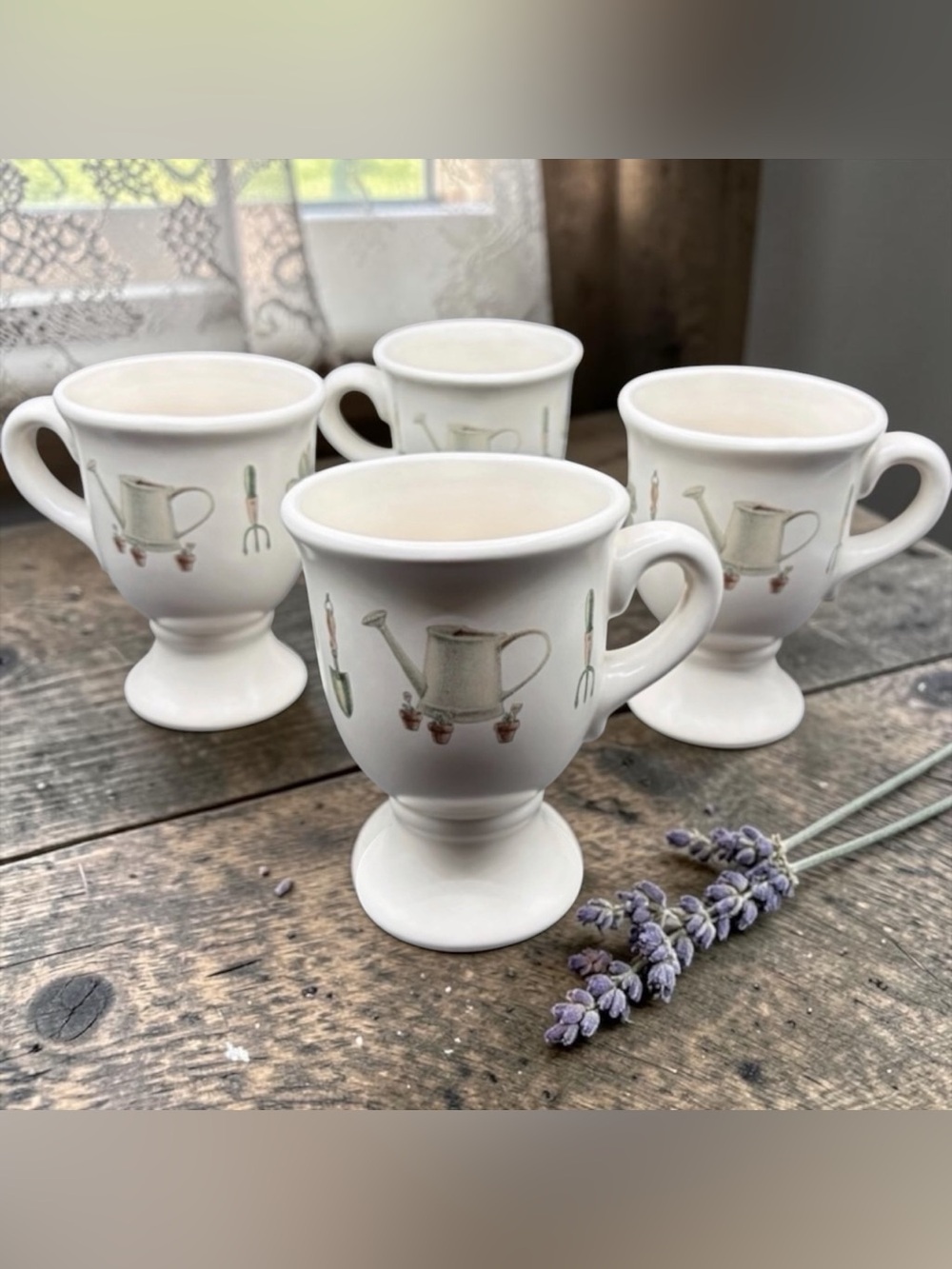 NATUREWOOD PFALTZGRAFF COFFEE CUP SET MUG SET OF 4 – GARDENING THEME